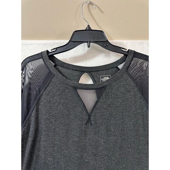 The North Face Grey Mesh Cutout Back Top L NF0A3LM9 - Picture 6 of 13